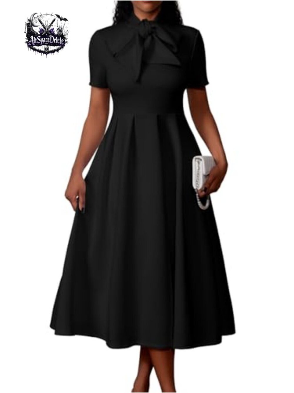Women's Short Sleeve A-Line Dress with Pockets Fit and Flare Work Party
